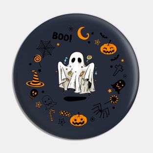 Boo Halloween Pin