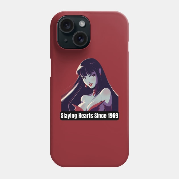 Vampirella Slaying Hearts Since 1969 Phone Case by ForbiddenGeek