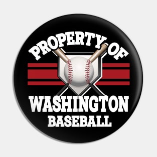 Proud Name Washington Graphic Property Vintage Baseball Pin