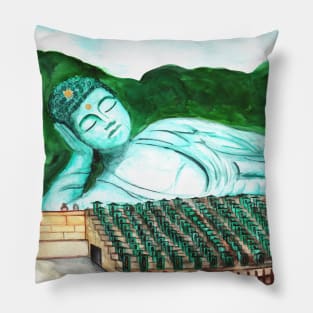 Watercolor - Reclining Buddha Pillow