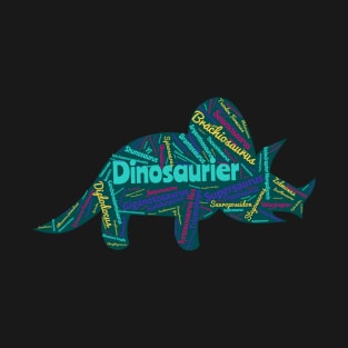 Lesen lernen mit einem Triceratops Dinosaurierer T-Shirt