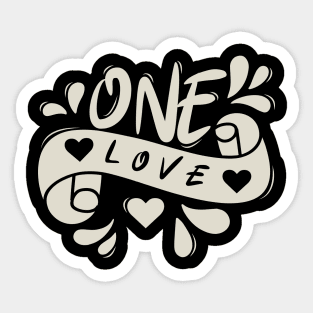 ONE LOVE Sticker - Urban Suburban Apparel