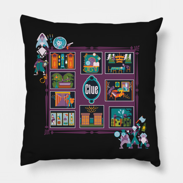 Haunted Mansion Clue Mansion Pillow Teepublic Uk