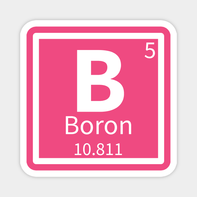 Boron — Periodic Table Element 5 Magnet by periodicimprints