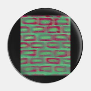 Trippy Glitched Brick Wall Pattern Pin