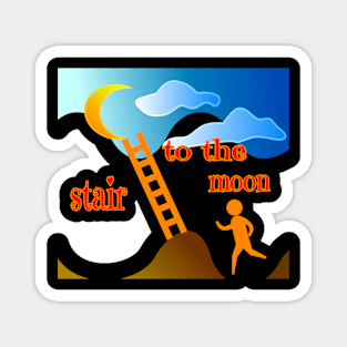 stair to the moon Magnet
