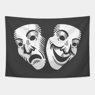 Comedy and tragedy theater masks Tapestry