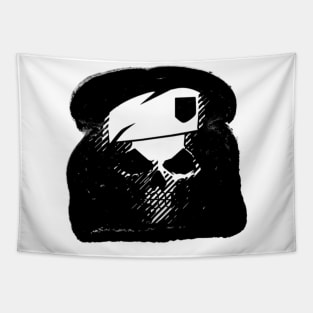 Ghost Toast (Black Mono) Tapestry