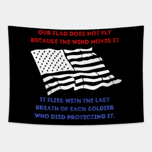 The Last Breath Memorial Day Fallen Heroes Flag Tapestry