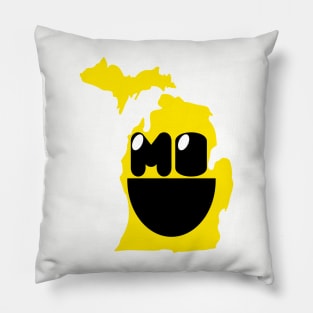 Michigan States of Happynes- Michigan Smiling Face Pillow