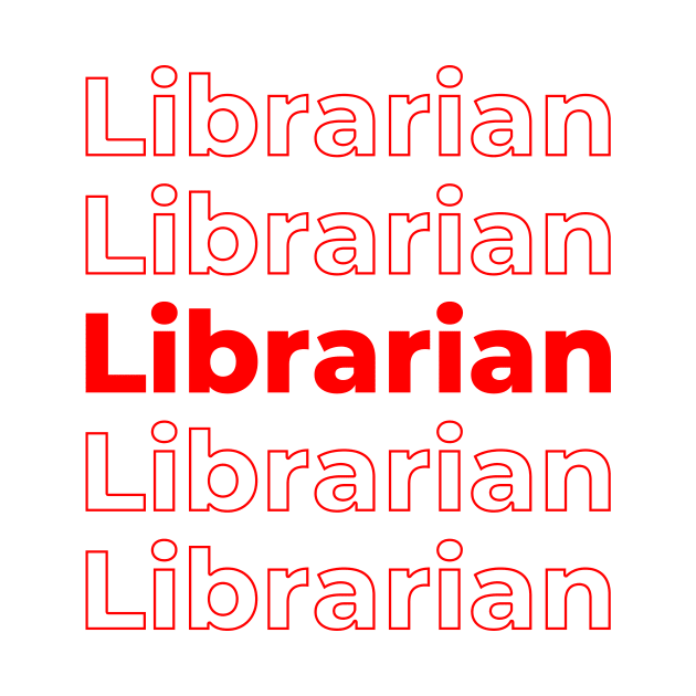 Librarian - Repeating Red Text by PerlerTricks