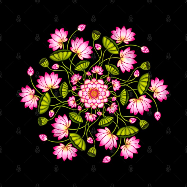 Blooming lotus mandala by Prita_d