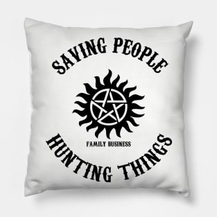 Saving People, Hunting Things Pillow