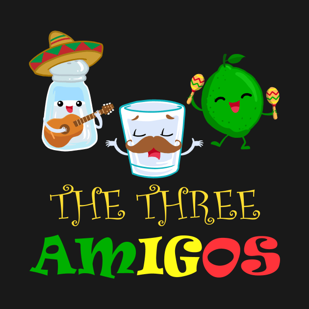 The Three Amigos Funny Cinco De Mayo Gift by CatRobot