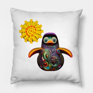 Trippy Penguin Pillow