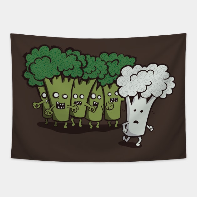 The Walking Broccoli Tapestry by Kent_Zonestar