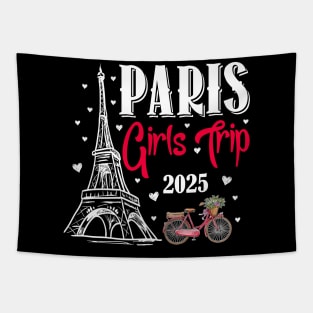 France Paris Girls Trip 2025 Summer Vacation Ladies Weekend T-Shirt ltsp Tapestry