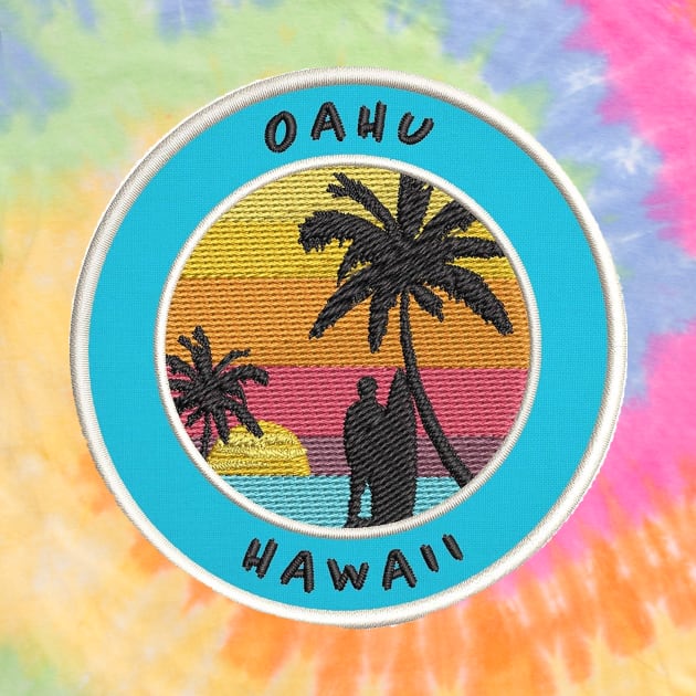 Oahu Hawaii Patch by HaleiwaNorthShoreSign