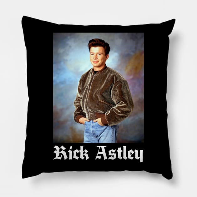 Rick Astley / Retro Fanart Tribute Design Pillow by DankFutura