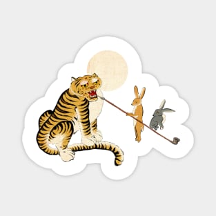 Minhwa: Tiger and Rabbits C Type (Korean traditional/folk art) Magnet