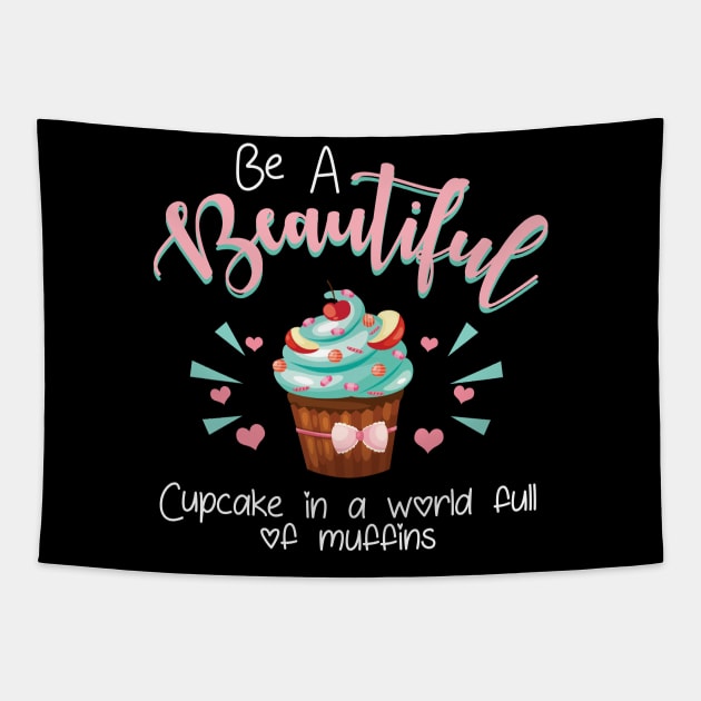 Funny Baking Quote T-Shirt Cupcake Lover Gift Idea Tapestry by Danielsmfbb