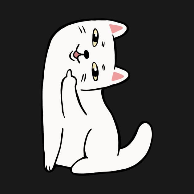 Middle Finger Cat Middle Finger Cat TShirt TeePublic