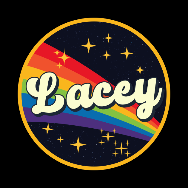 Lacey // Rainbow In Space Vintage Style by LMW Art