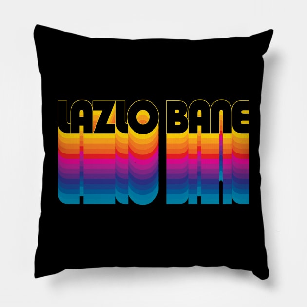 Lazlo Bane Rainbow Logo Pillow by Lazlo Bane Official Merch