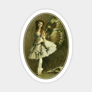 Victorian Gothic Fairy Oval Design Magnet