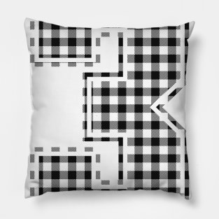 Plaid Number - 3 - Dark Pillow