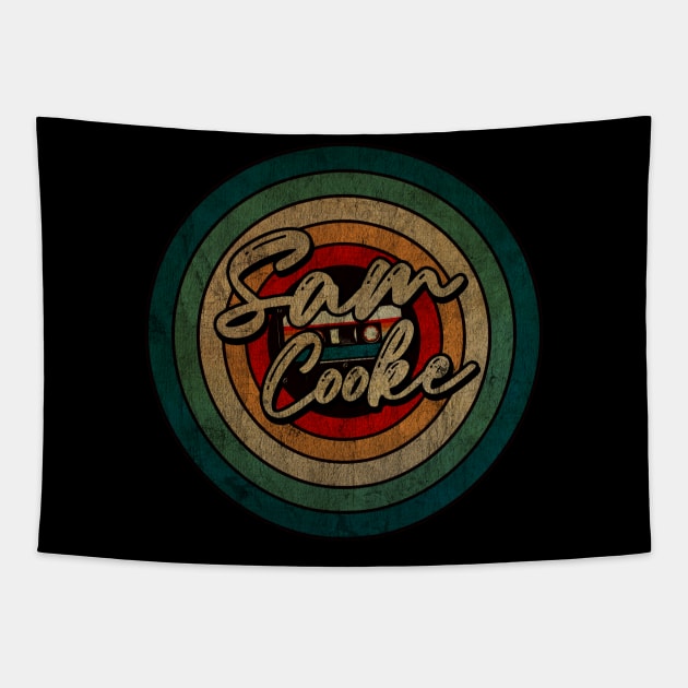 Sam Cooke  -  Vintage Circle kaset Tapestry by WongKere Store