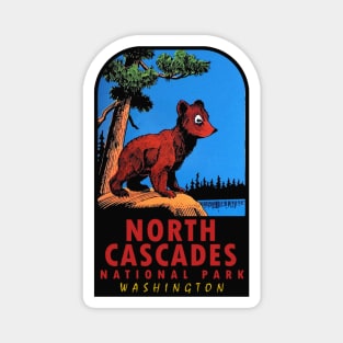 North Cascades National Park Vintage Magnet