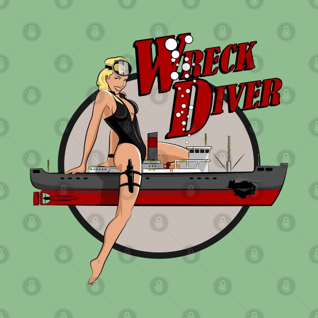 Wreck Diver Pinup by TCP