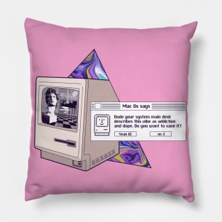 Vaporwave macintosh 128k Pillow