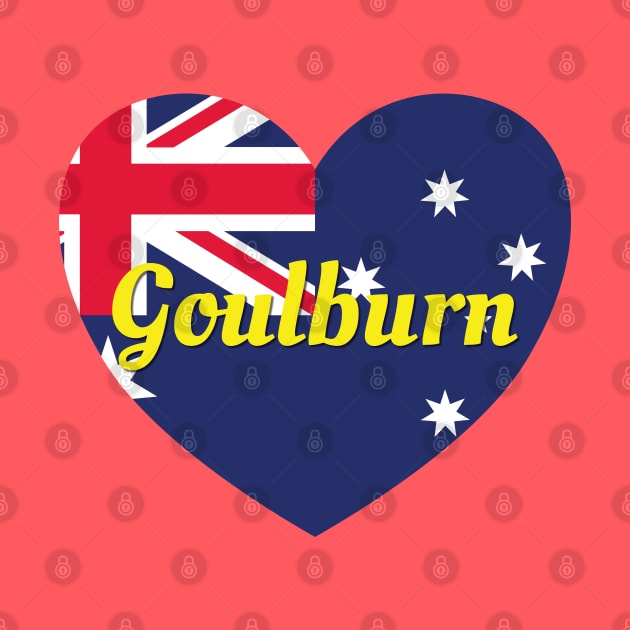 Goulburn NSW Australia Australian Flag Heart by DPattonPD