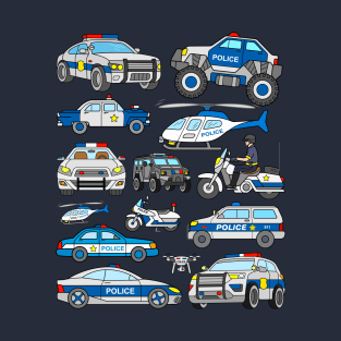 Police Car Design T-Shirt