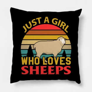 Just A Girl Who Loves Sheep Sheeps Lover Gift Pillow