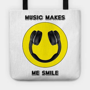Music makes a smile - white ed Tote
