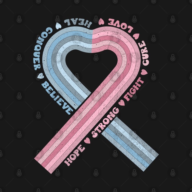 Infant Loss Awareness Pink and Blue Ribbon by Mastilo Designs