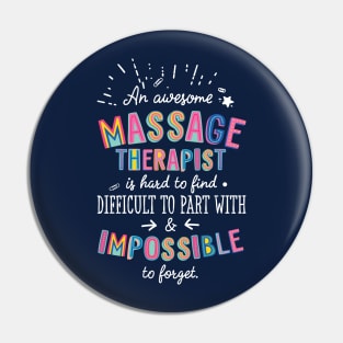 An awesome Massage Therapist Gift Idea - Impossible to Forget Quote Pin