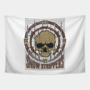 Snow Strippers Vintage Skull Tapestry