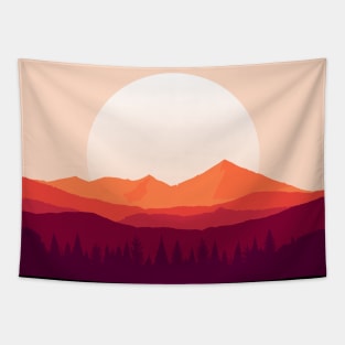 ORANGE SUNSET Tapestry