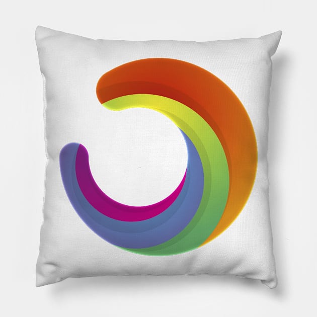 RAINBOW CIRCLE Pillow by jefvr