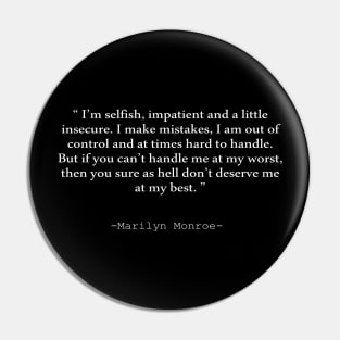 Marilyn Monroe quote Pin