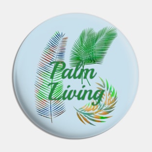 Palm Print, Yoga Retreat, Tropical Print, Botanist Pin