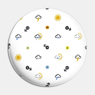 Weatherman symbols - polka Pin