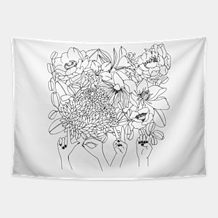 LOVE With Flowers Tapestry