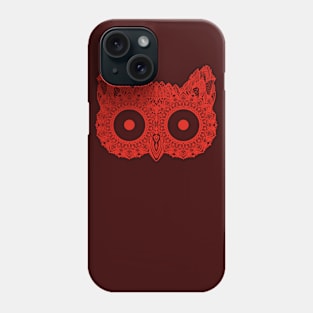 Mandala Owl Red T-Shirt Phone Case