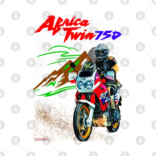 Africa twin mountains 750 by EvolutionMotoarte