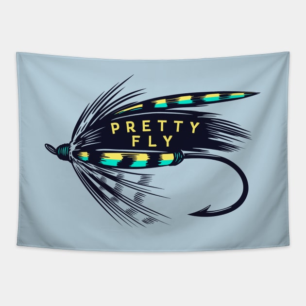 Pretty Fly Fly Fishing Tapestry by Spatium Natura